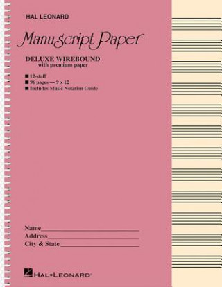 Книга Deluxe Wirebound Premium Manuscript Paper (Pink Cover) Hal Leonard Publishing Corporation