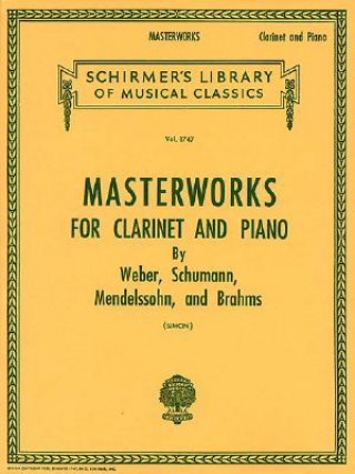 Kniha Masterworks for Clarinet and Piano Schirmer Books