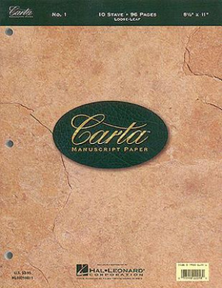 Carte Carta Manuscript Paper No. 1 - Basic Hal Leonard Publishing Corporation