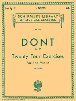 Kniha 24 Exercises, Op 37: Violin Method Dont Jacob