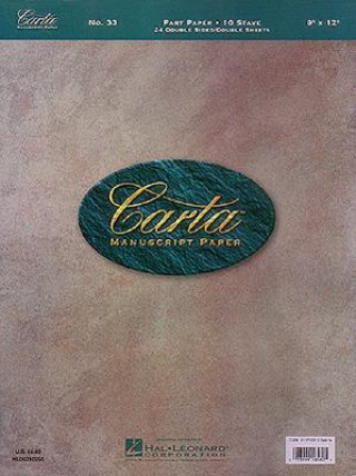 Kniha Carta Manuscript Paper No. 33 - Mid-Range Hal Leonard Publishing Corporation