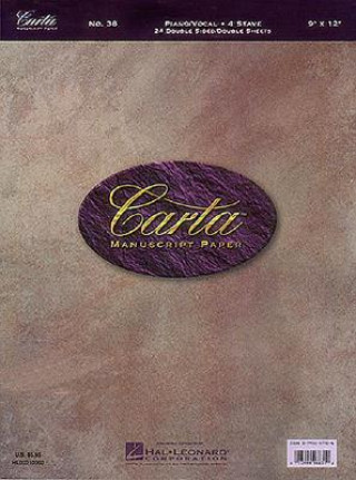 Carte Carta Manuscript Paper No. 38 - Mid-Range Hal Leonard Publishing Corporation