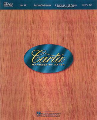 Kniha Carta Manuscript Paper No. 17 - Guitar Hal Leonard Publishing Corporation