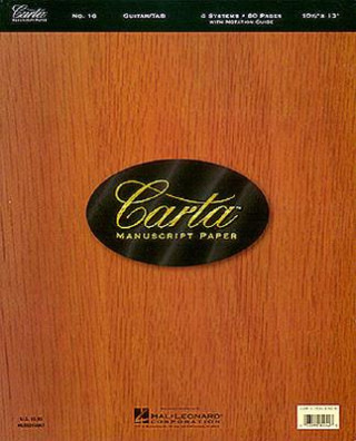 Kniha Carta Manuscript Paper No. 16 - Guitar Hal Leonard Publishing Corporation