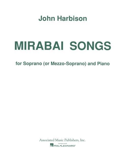 Kniha Mirabai Songs: Soprano or Mezzo-Soprano Harbison John