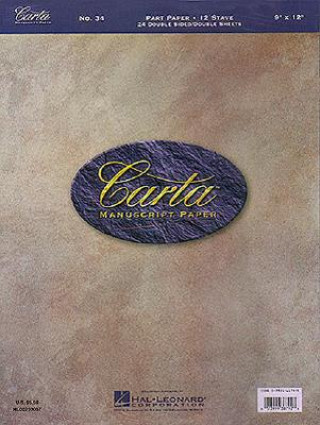 Carte Carta Manuscript Paper No. 34 - Mid-Range Hal Leonard Publishing Corporation