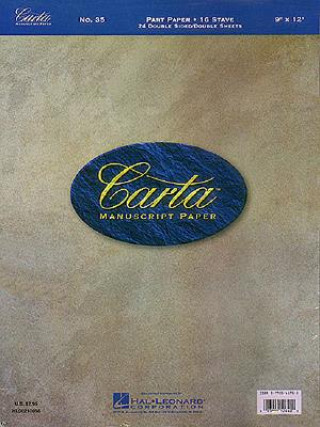 Könyv Carta Manuscript Paper No. 35 - Mid-Range: Carta Part Paper Hal Leonard Publishing Corporation