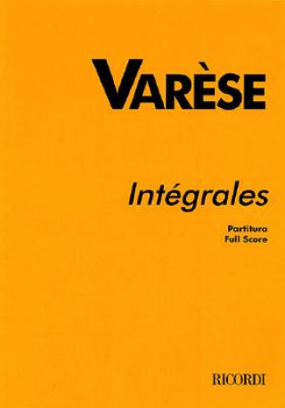 Knjiga Integrales: Study Score Varse Edgard