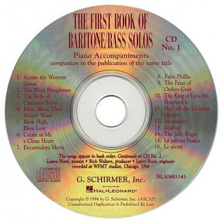 Audio The First Book of Baritone/Bass Solos Various