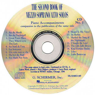 Audio The Second Book of Mezzo-Soprano/Alto Solos Various