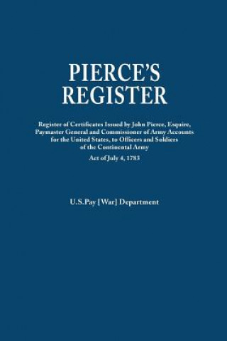 Carte Pierce's Register. Register of Certificates by Joh Pierce, Esquire, Paymaster General and Commissioner of Army Accounts for the United States, to Offi U. S. Pay [War] Department