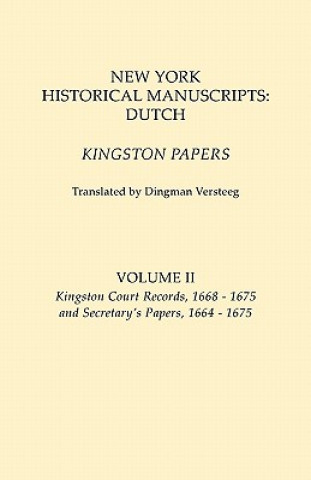 Kniha New York Historical Manuscripts 