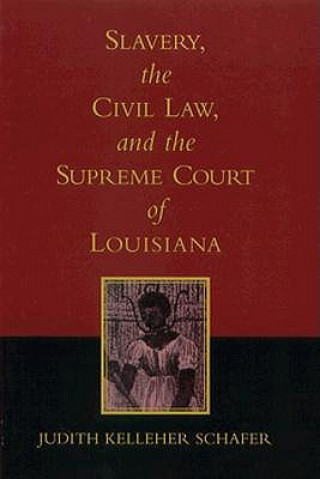 Könyv Slavery, the Civil Law, and the Supreme Court of Louisiana Judith Kelleher Schafer