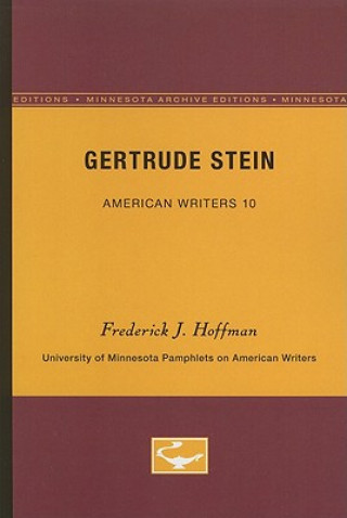 Książka Gertrude Stein Frederick J. Hoffman