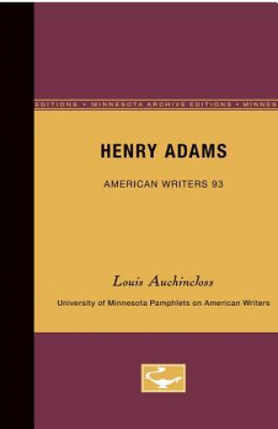 Book Henry Adams - American Writers 93 Louis Auchincloss