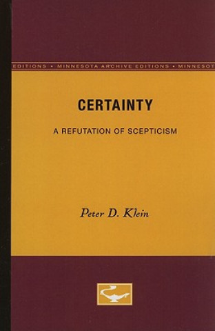 Kniha Certainty Peter D. Klein