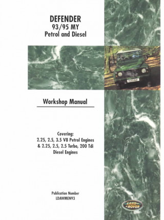 Book Land Rover Defender Workshop Manual: 1993-1995 British Leyland Motors