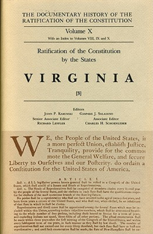 Könyv Ratification by the States Virginia Vol 3 John P. Kaminski