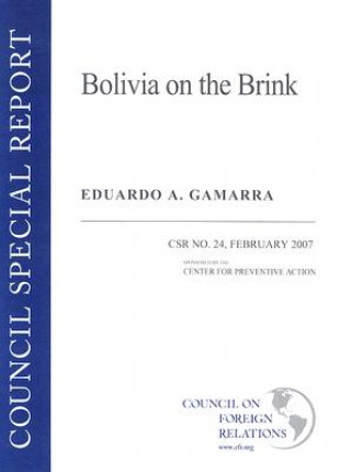 Carte Bolivia on the Brink Eduardo A. Gamarra