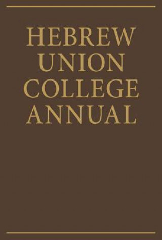 Book Hebrew Union College Annual Huc Press