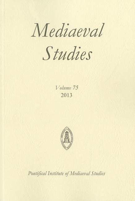 Kniha Mediaeval Studies 75 (2013) Jonathan Black