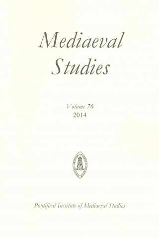 Kniha Medieval Studies 76 (2014) Jonathan Black
