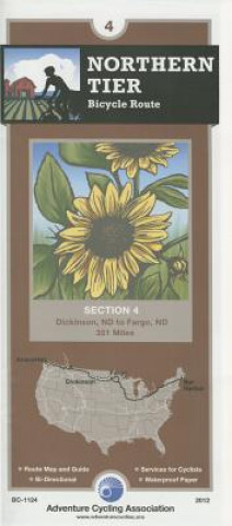 Nyomtatványok Northern Tier Bicycle Route #4: Dickinson, North Dakota - Fargo, North Dakota (351 Miles) Adventure Cycling Association