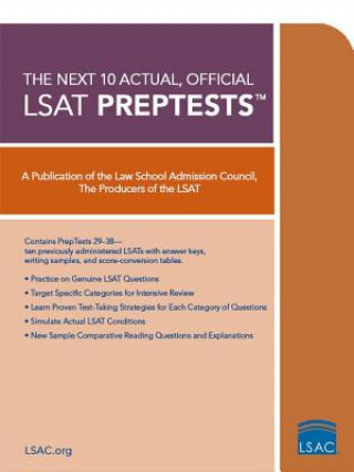 Carte The Next 10 Actual, Official LSAT Preptests Law School Admission Council