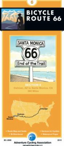 Tiskovina Bicycle Route 66 Map #6: Oatman, AZ - Santa Monica, CA (360 Miles) Adventure Cycling Association