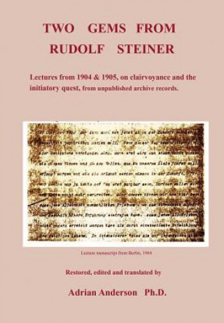 Książka Two Gems from Rudolf Steiner Adrian Anderson