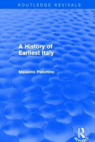 Kniha History of Earliest Italy Missimo Pallottino