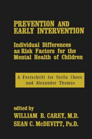 Kniha Prevention And Early Intervention William B. Carey