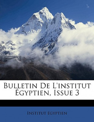 Kniha Bulletin De L'institut Égyptien, Issue 3 Institut égyptien
