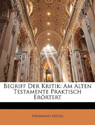 Kniha Begriff Der Kritik: Am Alten Testamente Praktisch Erörtert Ferdinand Hitzig
