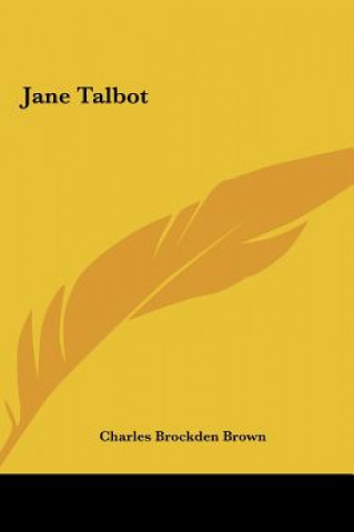 Kniha Jane Talbot Charles Brockden Brown