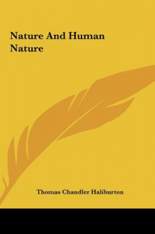 Livre Nature And Human Nature Thomas Chandler Haliburton