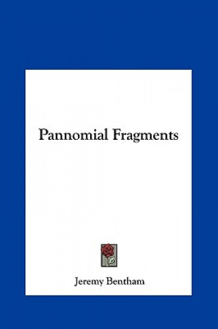 Boek Pannomial Fragments Jeremy Bentham