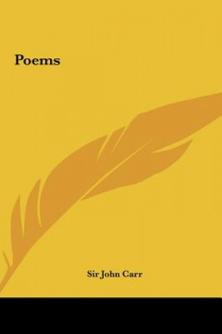 Kniha Poems Sir John Carr