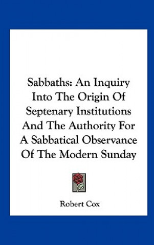 Knjiga Sabbaths Robert Cox