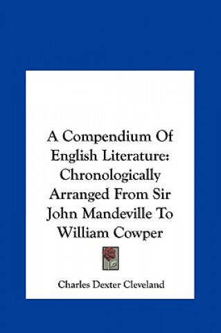 Kniha A Compendium Of English Literature Charles Dexter Cleveland