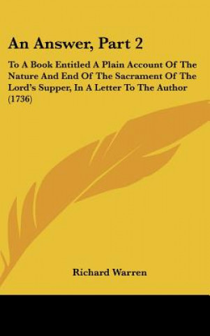 Könyv An Answer, Part 2 Richard Warren