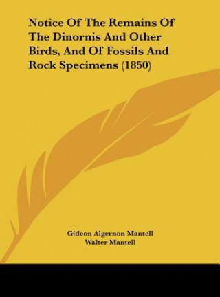 Buch Notice Of The Remains Of The Dinornis And Other Birds, And Of Fossils And Rock Specimens (1850) Gideon Algernon Mantell