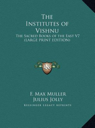 Book The Institutes of Vishnu F. Max Muller