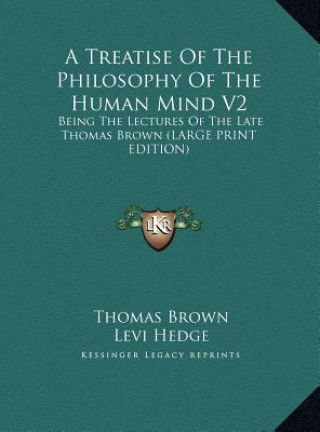 Carte A Treatise Of The Philosophy Of The Human Mind V2 Thomas Brown