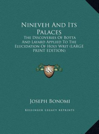 Kniha Nineveh And Its Palaces Joseph Bonomi