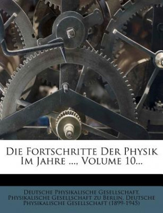Carte Die Fortschritte der Physik im Jahre 1854. Deutsche Physikalische Gesellschaft