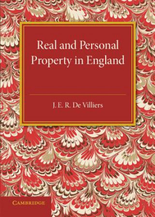 Carte History of the Legislation Concerning Real and Personal Property in England J. E. R. De Villiers