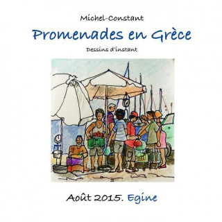 Carte Promenades En Grece. Aout 2015. Egine Michel Constant