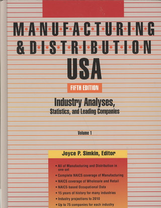 Kniha Manufacturing & Distribution USA Gale Cengage Publishing