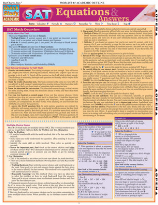 Könyv SAT Equations & Answers BarCharts Inc